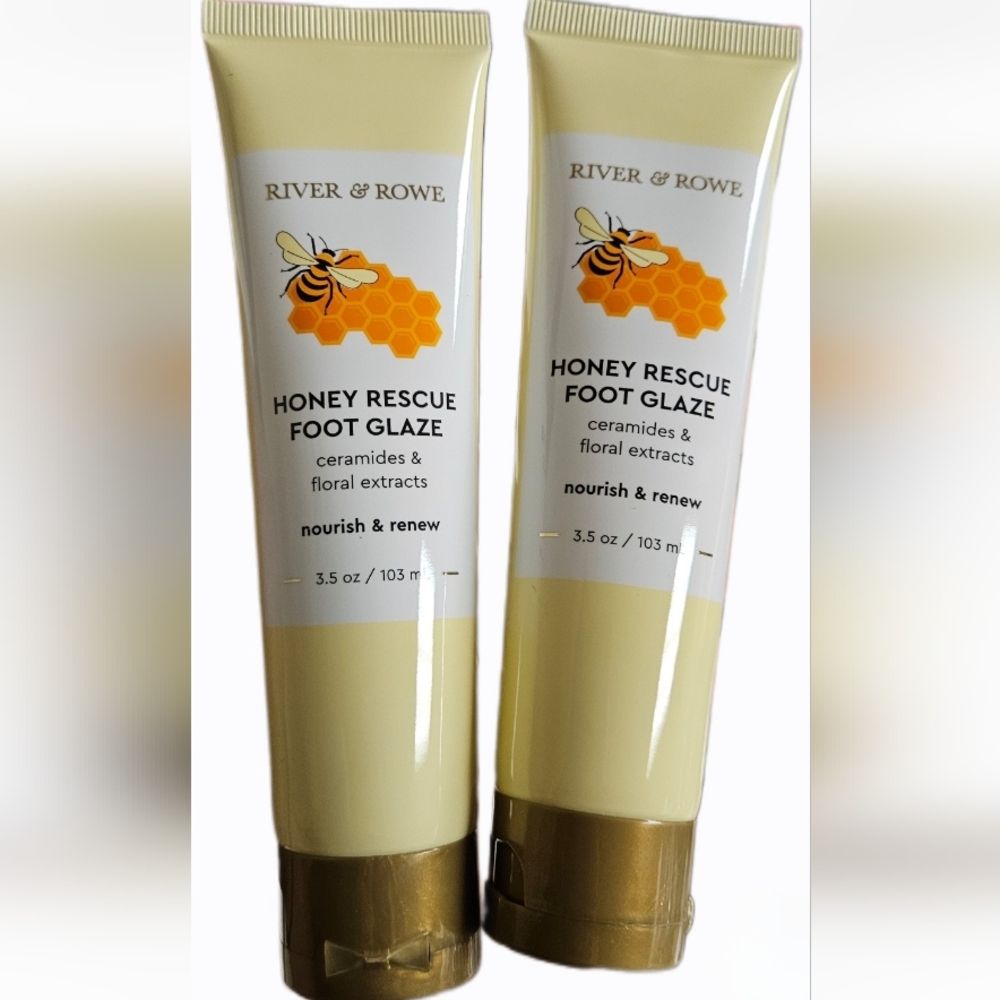 NWT 》2×《 RIVER & ROWE HONEY RESCUE FOOT GLAZES!